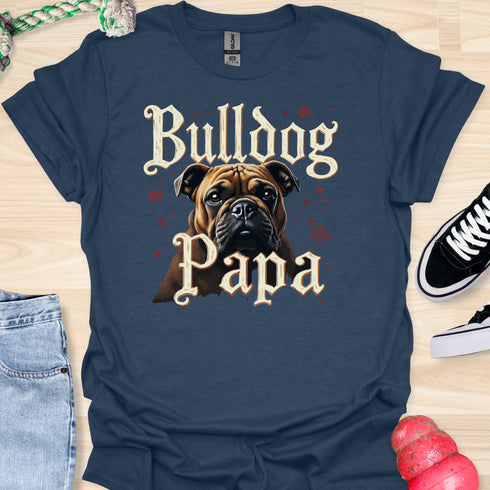Bulldog Papa - V5 - Gothic Graphic T-Shirt